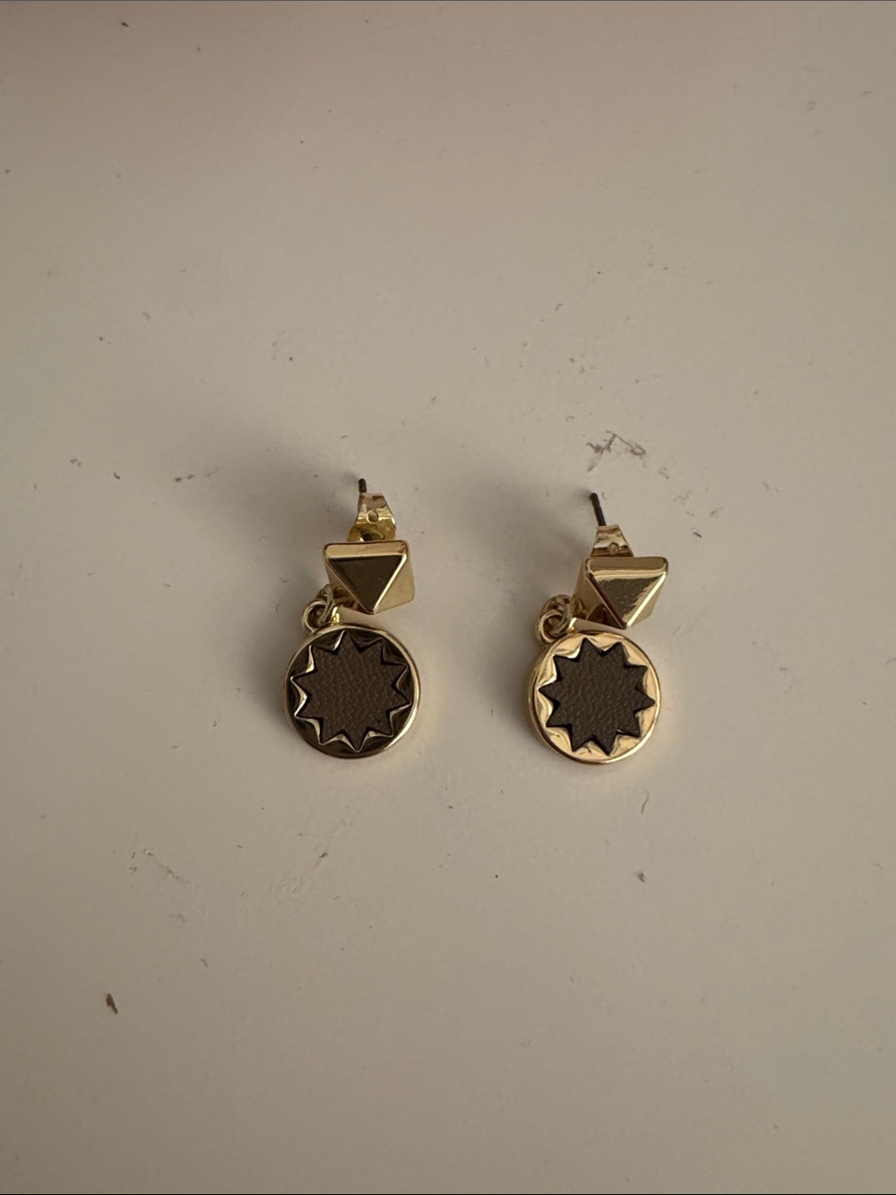 House of Harlow 1960 Gold and Black Sunburst Drop Earrings